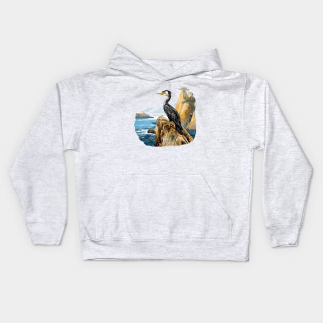 Cormorant Kids Hoodie by zooleisurelife